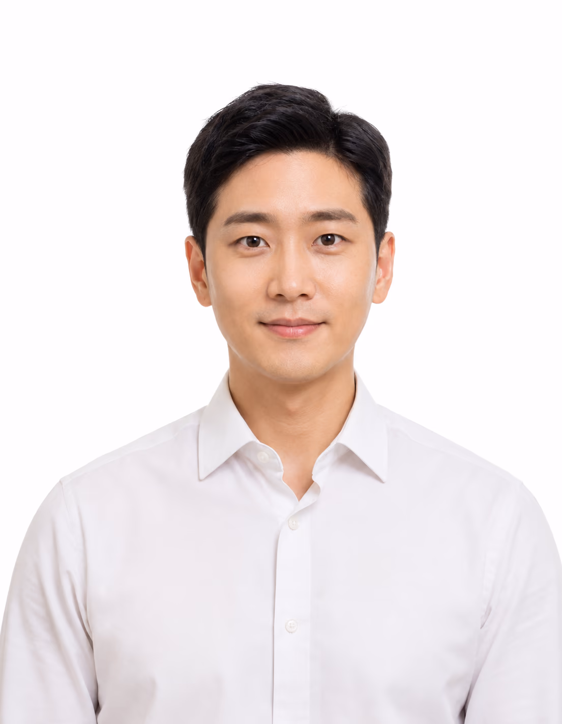 여백을 둔 컬러 정면 합성 인물 예시
